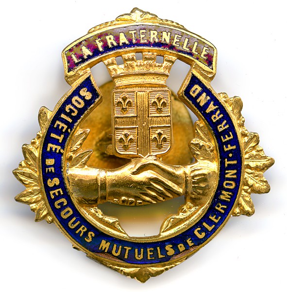 Médaille de la société de secours mutuels "la Fraternelle" Clermont-Ferrand