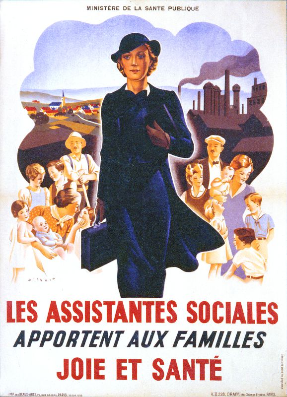 Assistante sociale dans les familles 1942 © Cpam 75