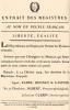 Photo 2 : Arrêté du 14 octobre 1793, extrait des registres des arrêtés des Représentants du Peuple en mission, Banyuls, Pyrénées-Orientales © Musée national de l’Assurance maladie